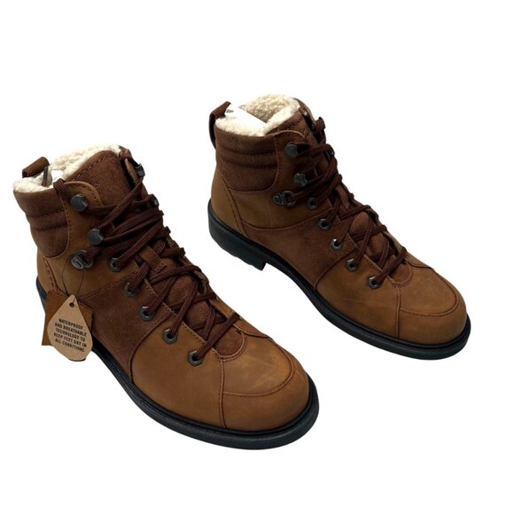 Clarks Womens Orinoco2 Hike Brown Warm Lined Nubuck Ankle Boots Lace-Up 8.5 M - Picture 1 of 8